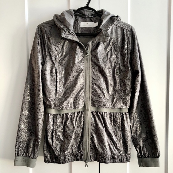 Stella McCartney X Adidas, Grey, Leopard Print, Windbreaker, Jacket, Size S - Picture 1 of 16